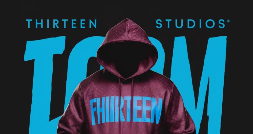 How to Style the Thirteen Studios Hoodie With Blue Text